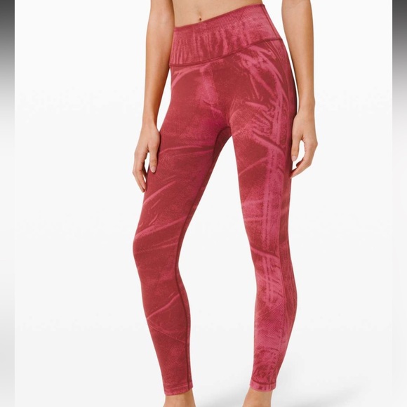 Lululemon Ebb To Street Leggings: Stone Wash Chianti Red - Picture 2 of 8